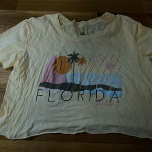 billabong yellow crop top